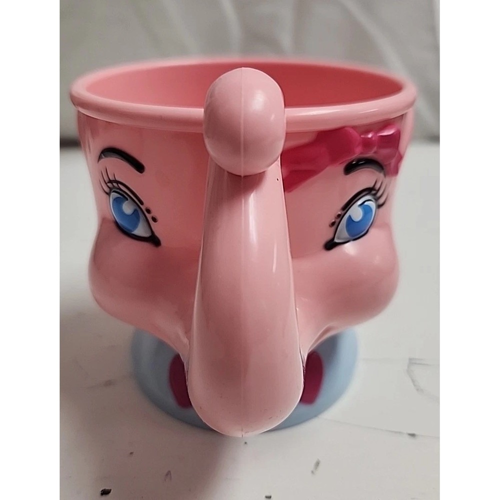 Vtg Ringling Bros Barnum & Bailey Circus Juliette Pink Elephant Plastic Mug Cup